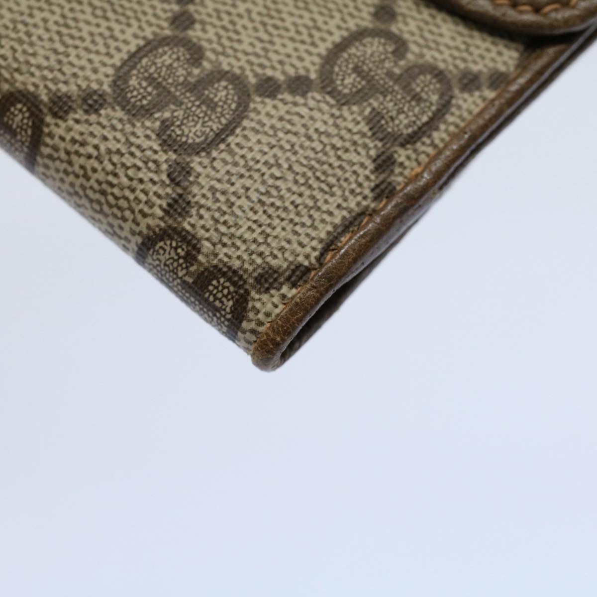 GUCCI GG Canvas Wallet PVC Leather Beige yk8700