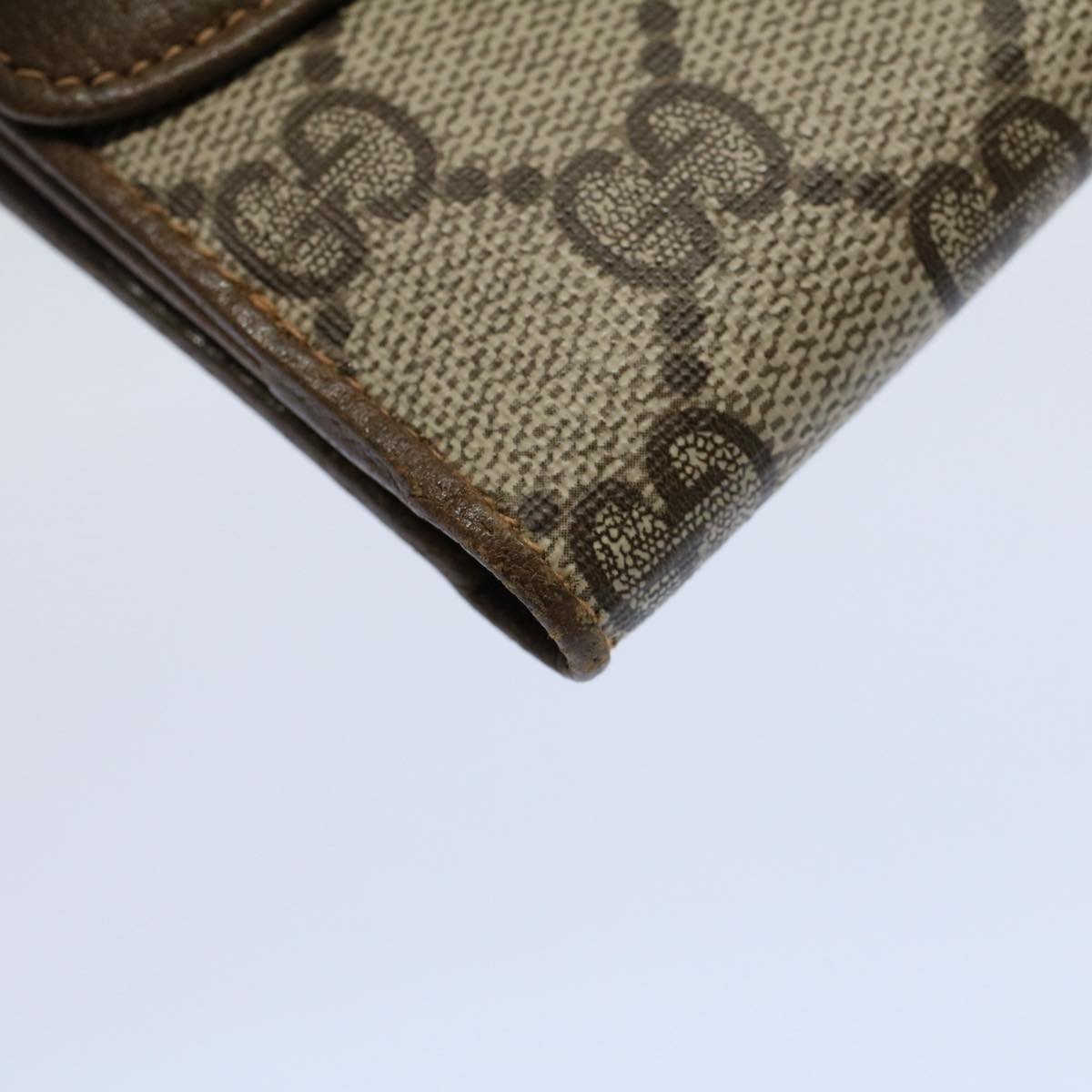 GUCCI GG Canvas Wallet PVC Leather Beige yk8700