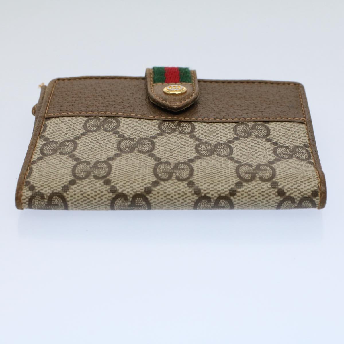 GUCCI GG Canvas Wallet PVC Leather Beige yk8700