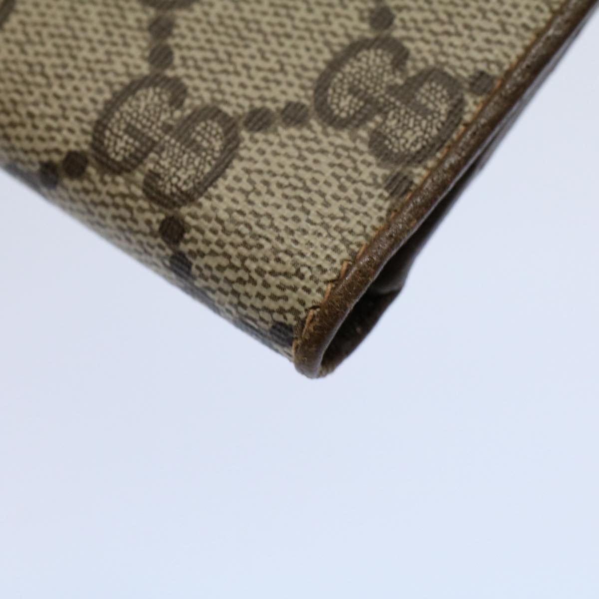 GUCCI GG Canvas Wallet PVC Leather Beige yk8700