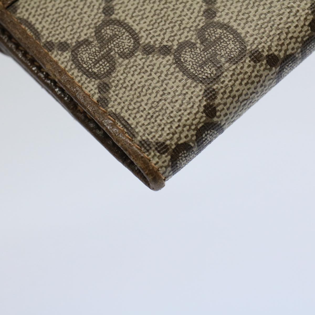 GUCCI GG Canvas Wallet PVC Leather Beige yk8700