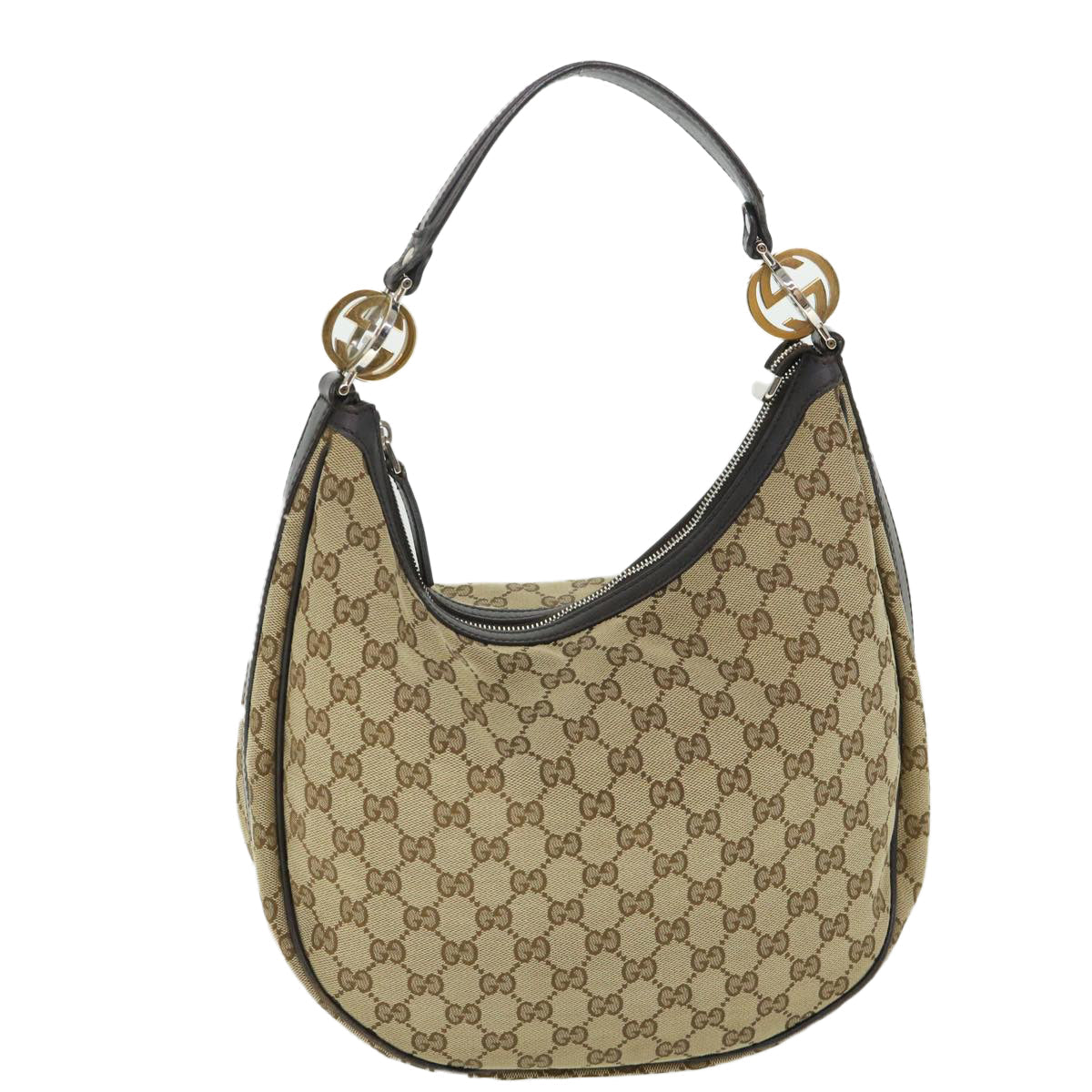 GUCCI GG Canvas Shoulder Bag Beige 232962 yk8702