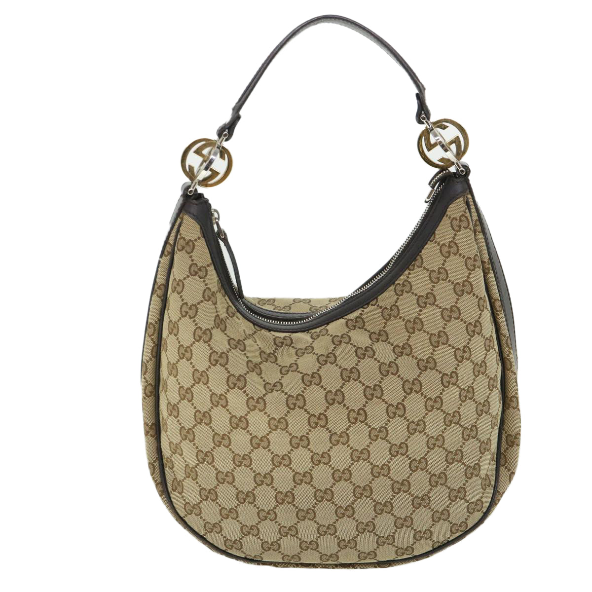 GUCCI GG Canvas Shoulder Bag Beige 232962 yk8702