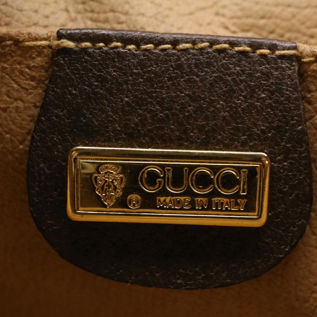 GUCCI GG Canvas Clutch Bag PVC Leather Beige 014 89 0102 yk8706