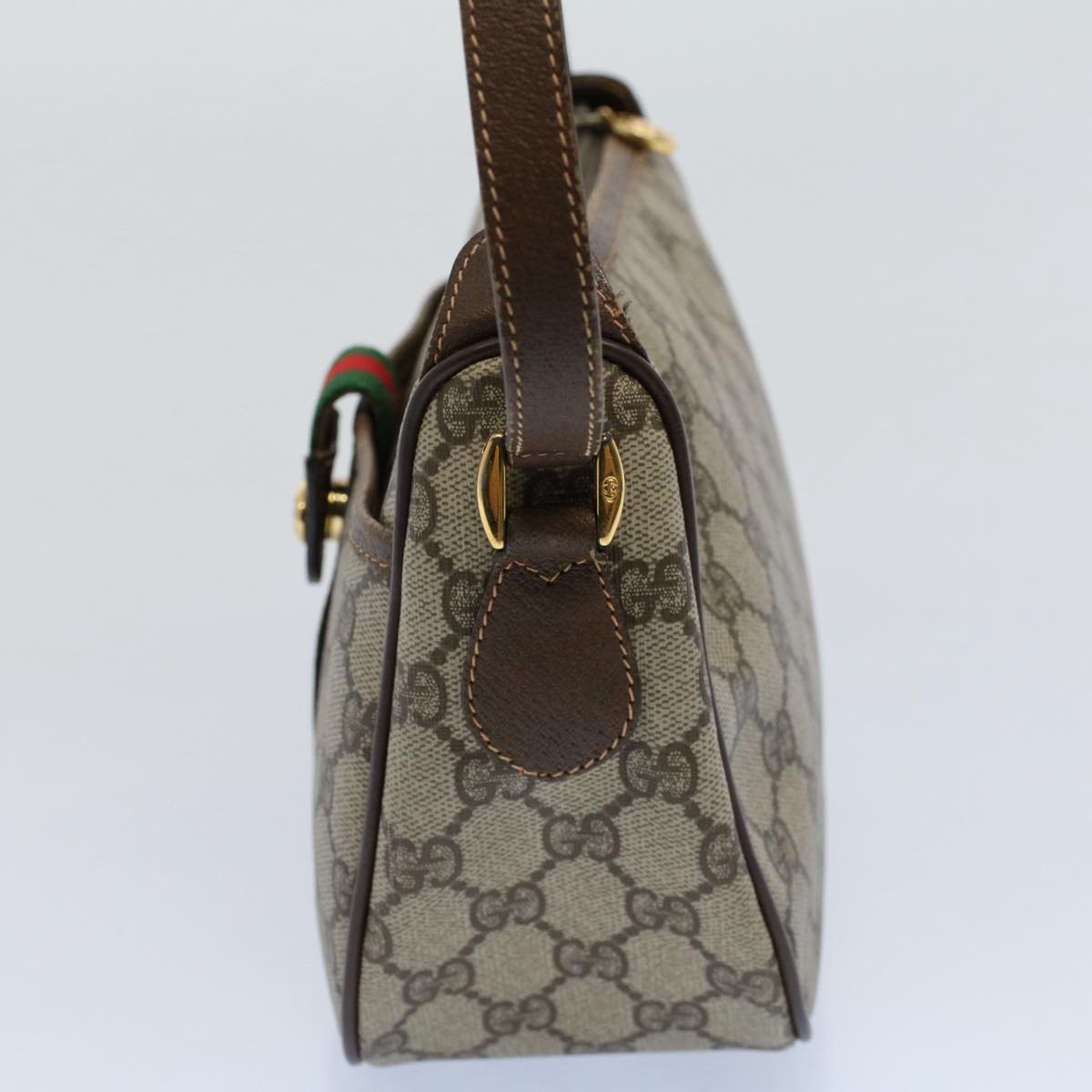 GUCCI GG Canvas Web Sherry Line Shoulder Bag Beige Red 89 02 032 yk8711
