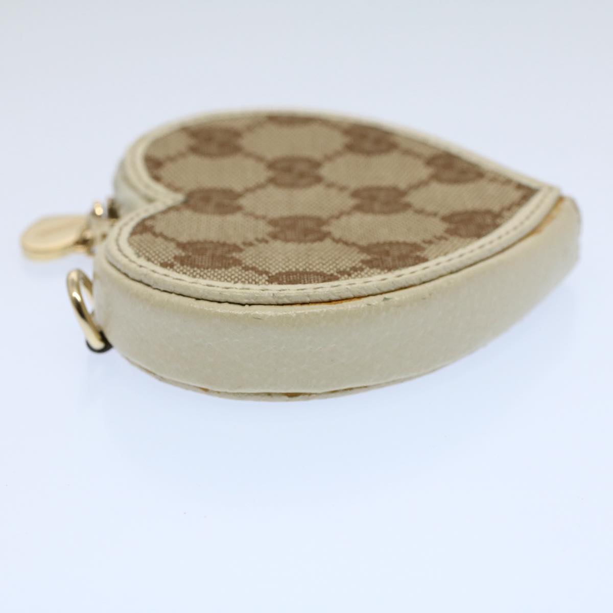 GUCCI GG Canvas Heart Coin Purse Beige 152615 yk8712