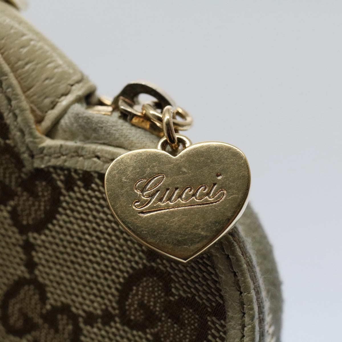 GUCCI GG Canvas Heart Coin Purse Beige 152615 yk8712