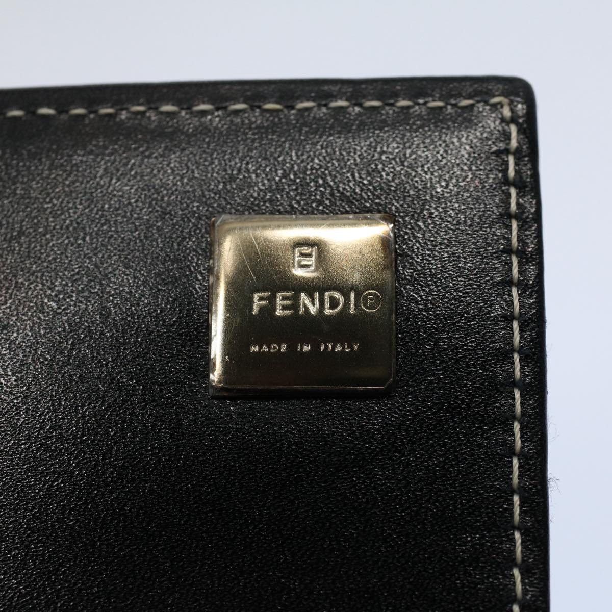 FENDI Zucchino Canvas Wallet Navy yk8715
