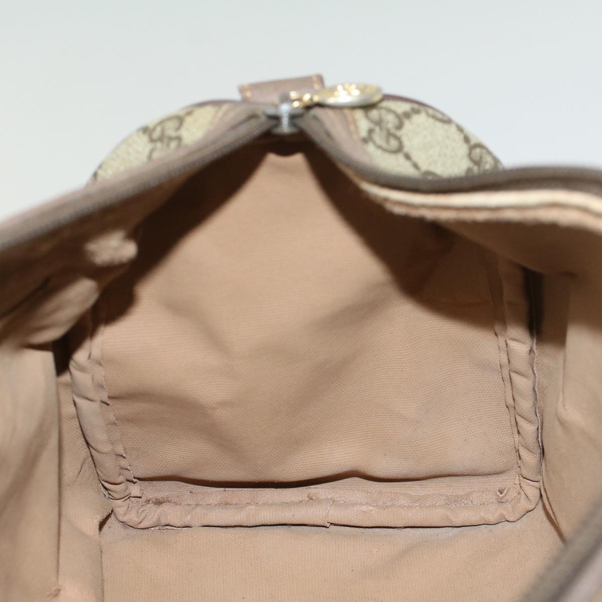 GUCCI GG Canvas Boston Bag PVC Leather Beige 002 123 6842 yk8724