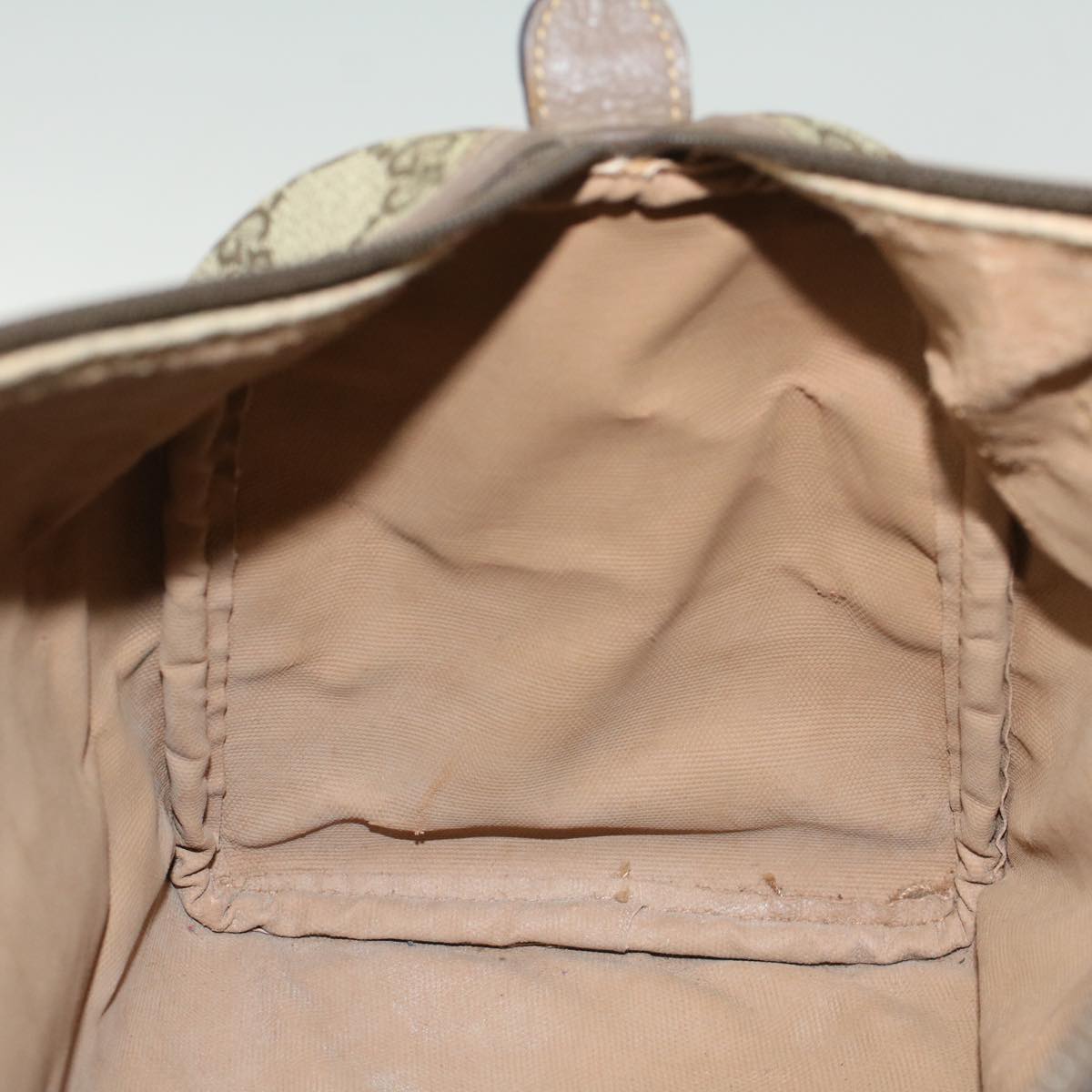 GUCCI GG Canvas Boston Bag PVC Leather Beige 002 123 6842 yk8724