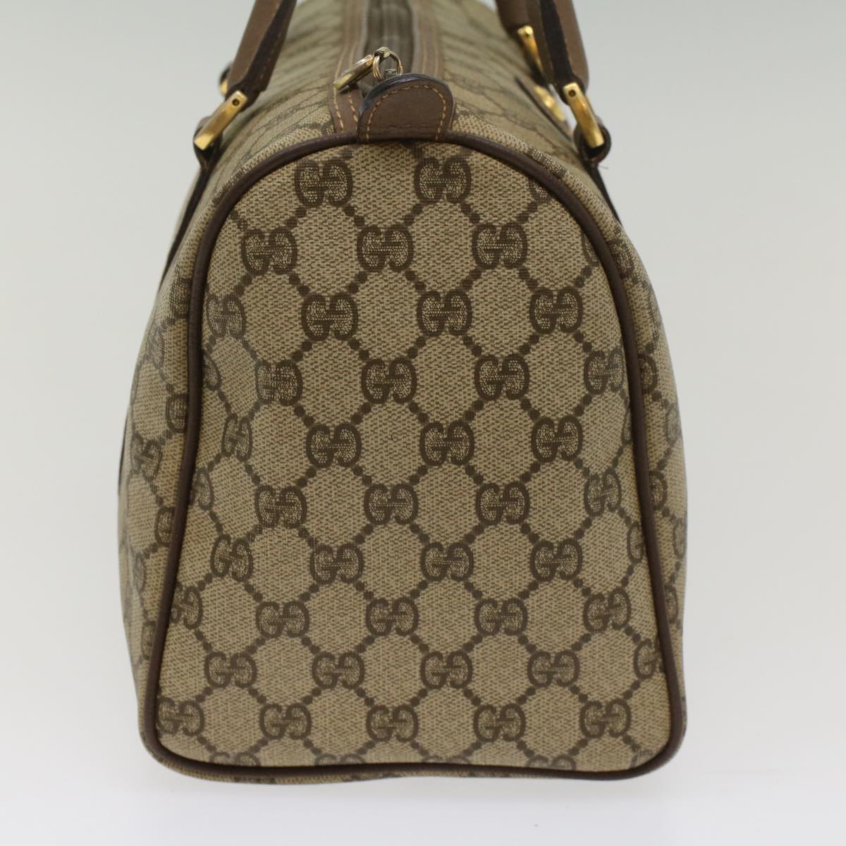 GUCCI GG Canvas Boston Bag PVC Leather Beige 002 123 6842 yk8724