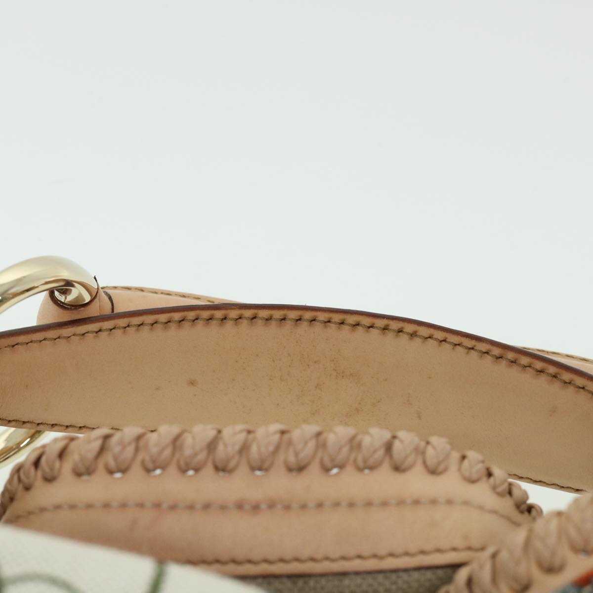 GUCCI Flora Horsebit Hand Bag Canvas Multicolor 145823 yk8726