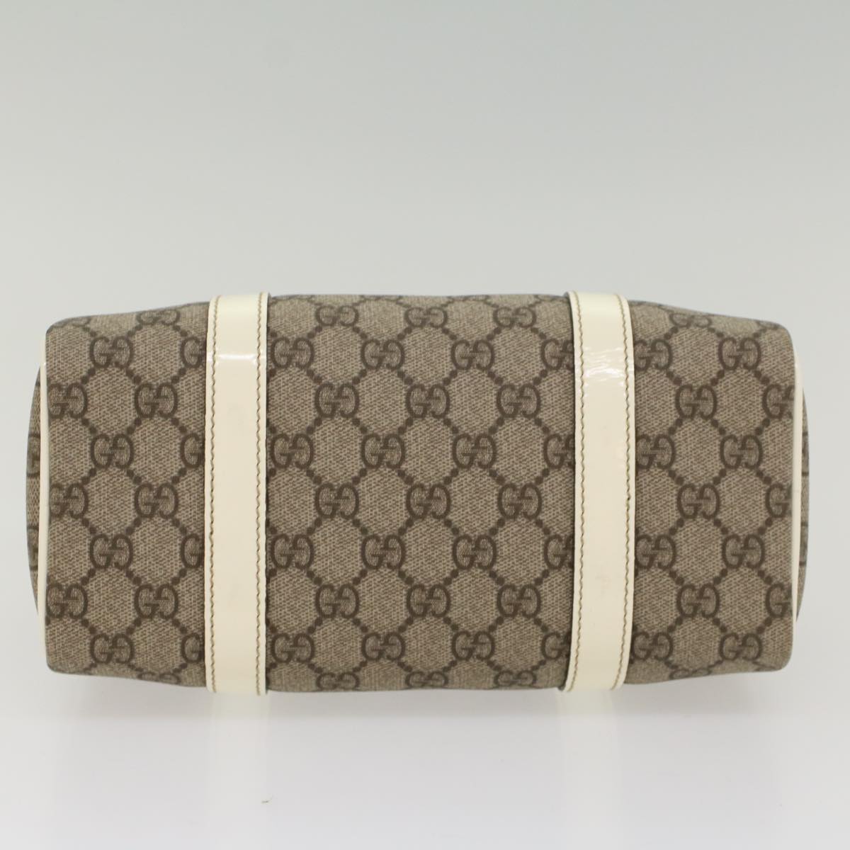 GUCCI GG Canvas Mini Boston Bag PVC Leather Beige 193604 yk8727