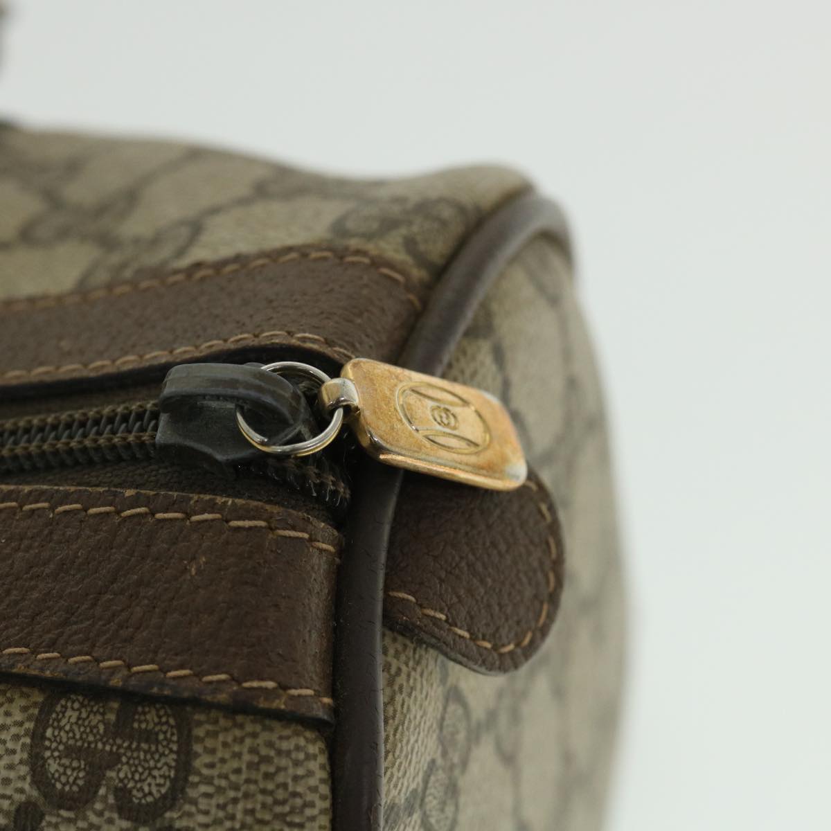 GUCCI GG Canvas Web Sherry Line Boston Bag Beige Red Green 40 02 007 yk8731