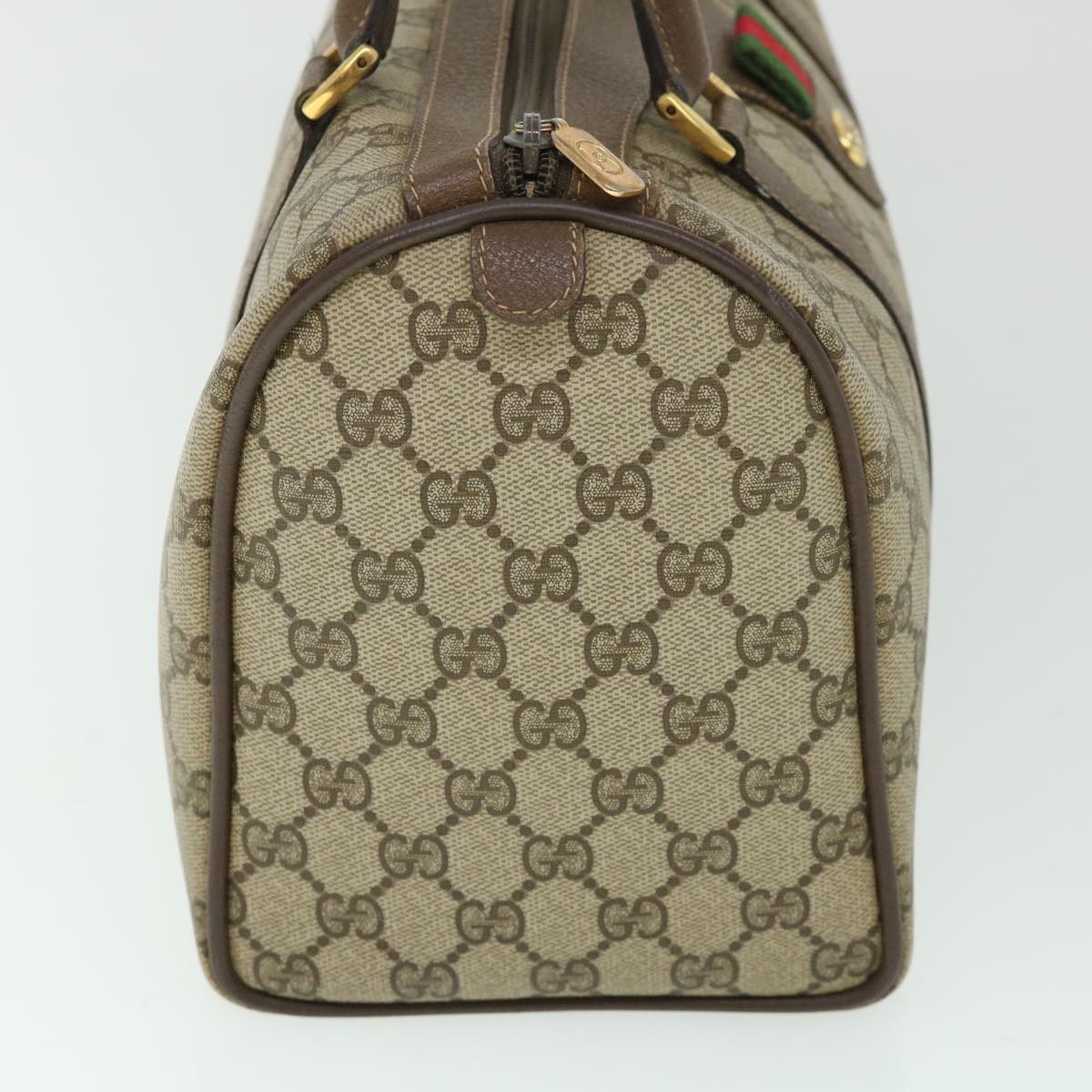 GUCCI GG Canvas Web Sherry Line Boston Bag Beige Red Green 40 02 007 yk8731
