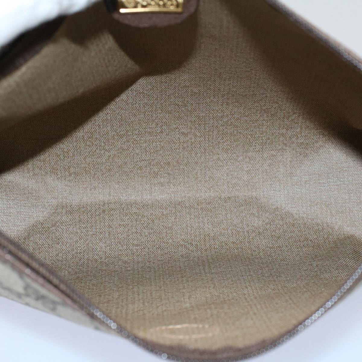 GUCCI GG Canvas Pouch PVC Leather Beige 014 115 6088 9411 yk8737