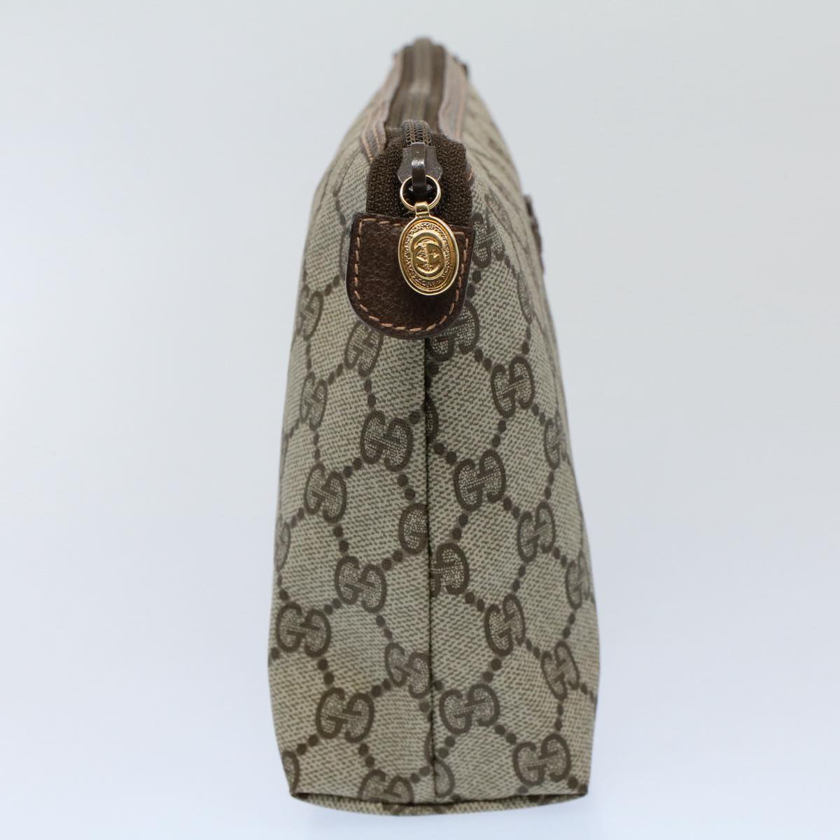 GUCCI GG Canvas Pouch PVC Leather Beige 014 115 6088 9411 yk8737