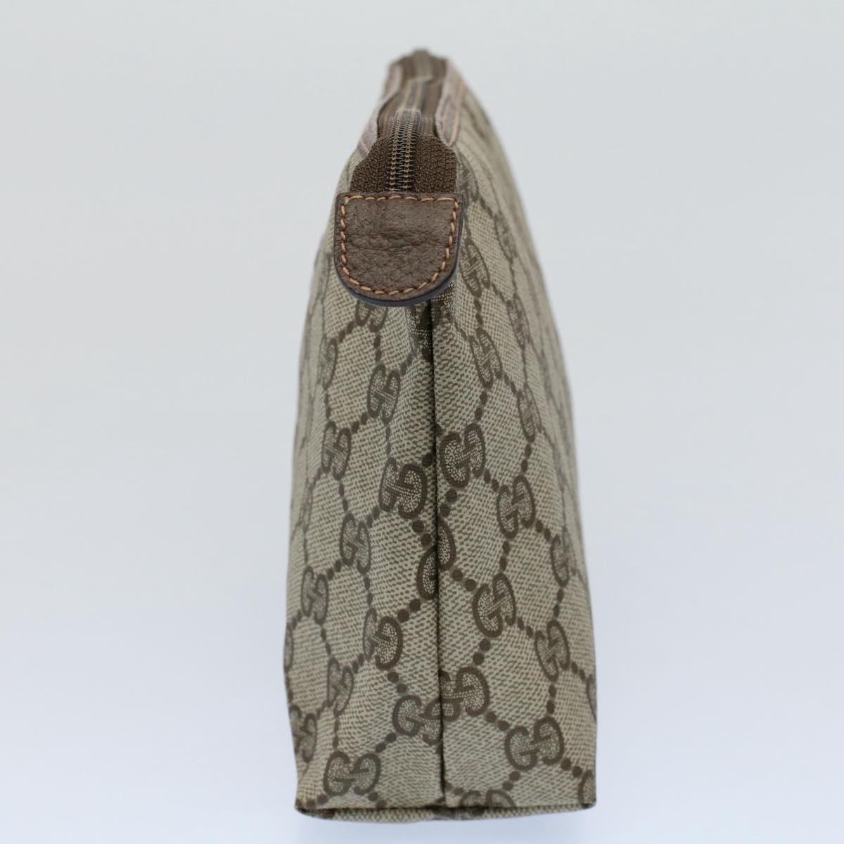 GUCCI GG Canvas Pouch PVC Leather Beige 014 115 6088 9411 yk8737