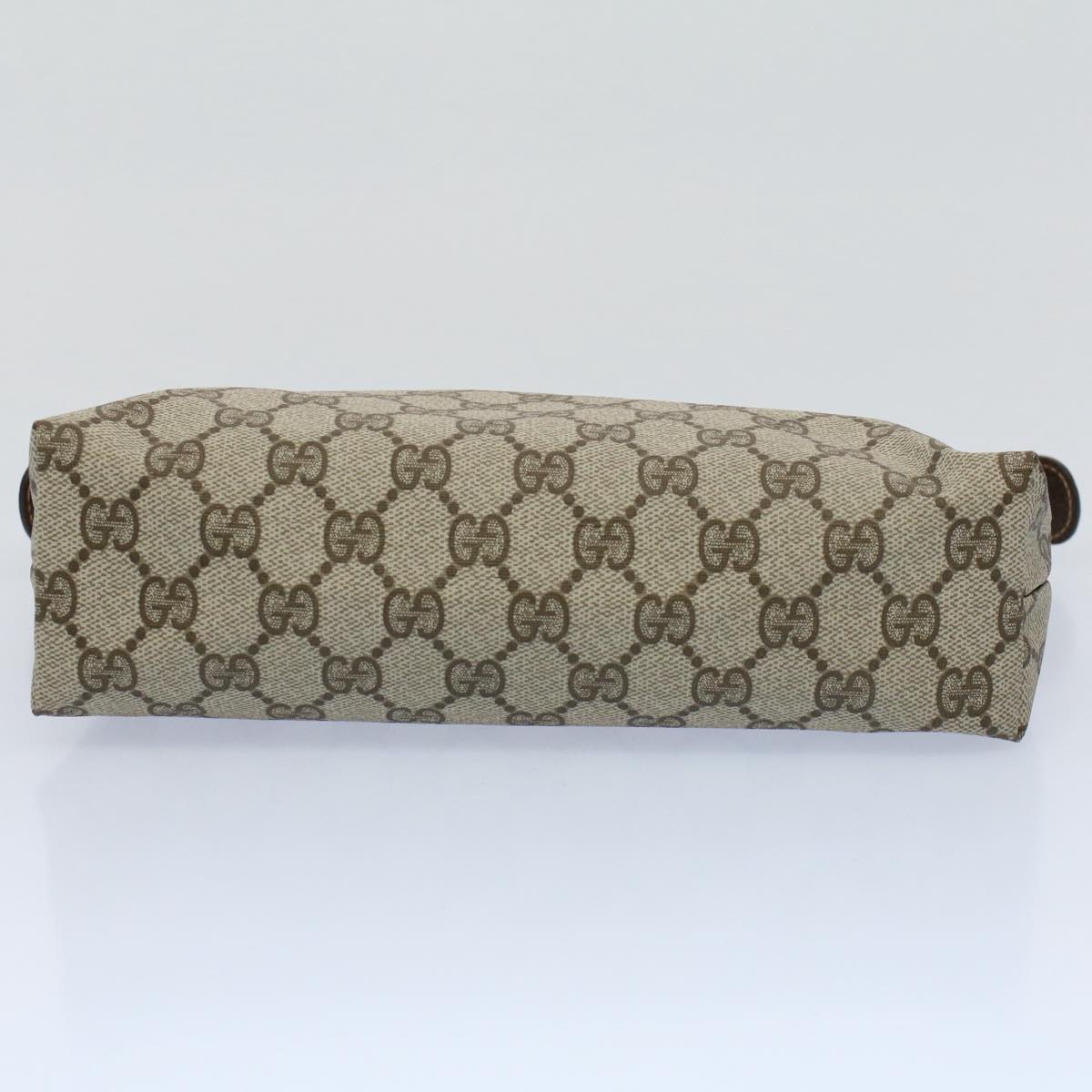GUCCI GG Canvas Pouch PVC Leather Beige 014 115 6088 9411 yk8737