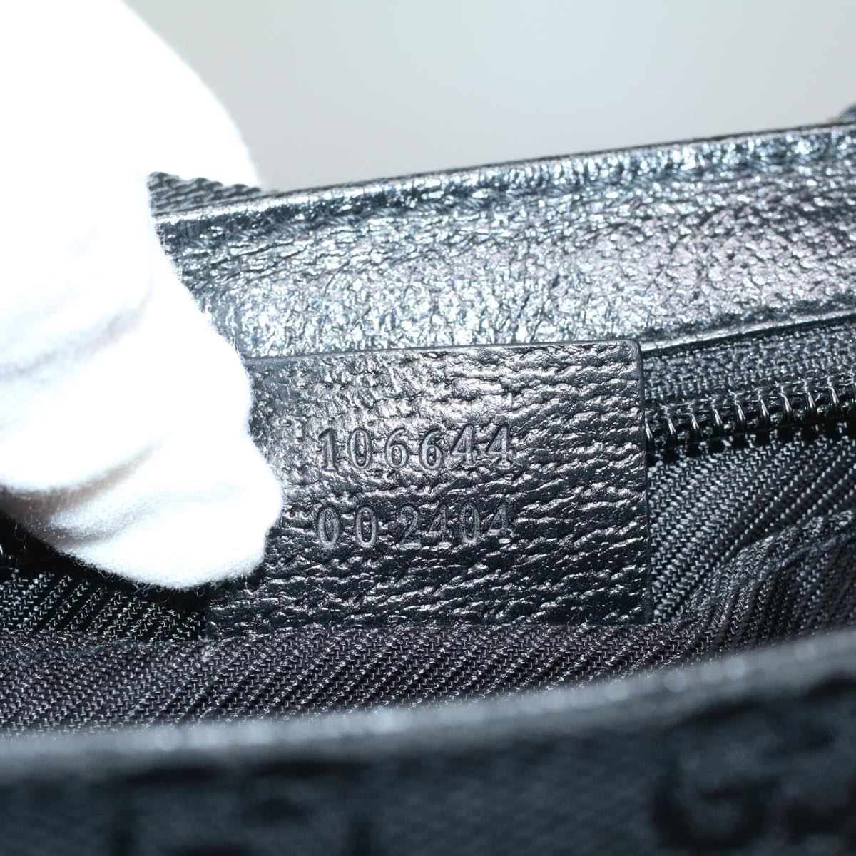 GUCCI GG Canvas Hand Bag Black 106644 yk8744