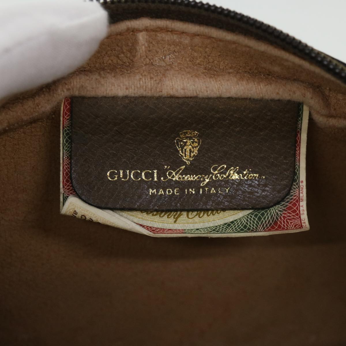 GUCCI GG Canvas Web Sherry Line Clutch Bag Beige Red Green 89 01 012 yk8753