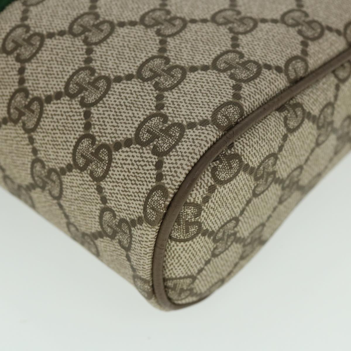 GUCCI GG Canvas Web Sherry Line Clutch Bag Beige Red Green 89 01 012 yk8753