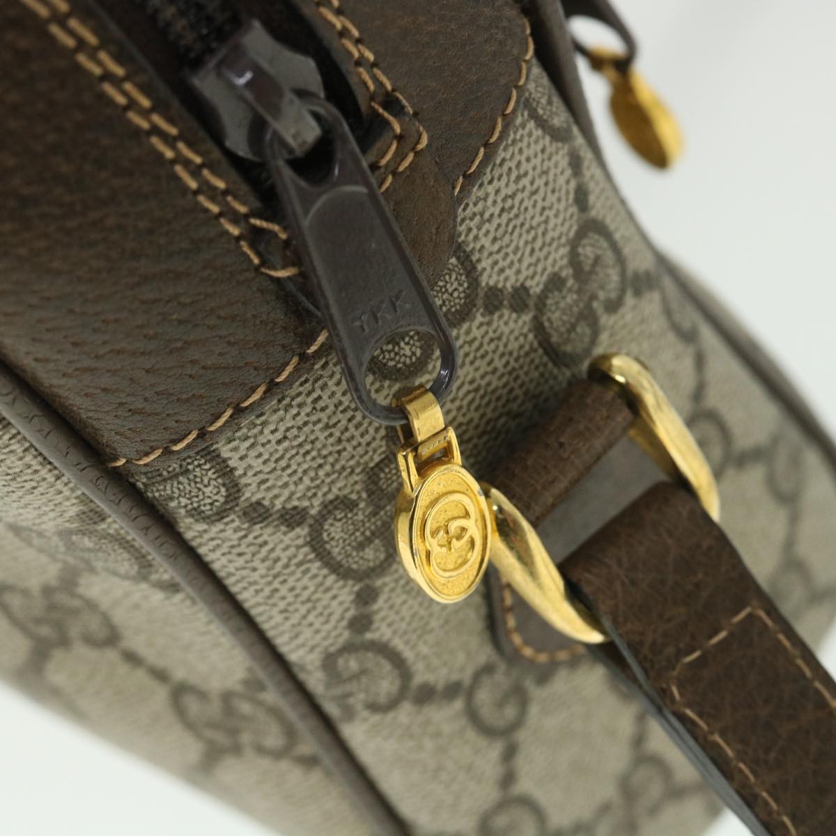 GUCCI GG Canvas Web Sherry Line Shoulder Bag Beige Red 001 4071 5 yk8754