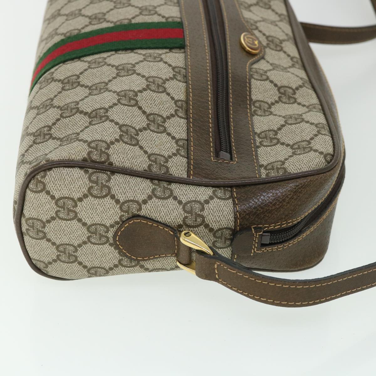 GUCCI GG Canvas Web Sherry Line Shoulder Bag Beige Red 001 4071 5 yk8754