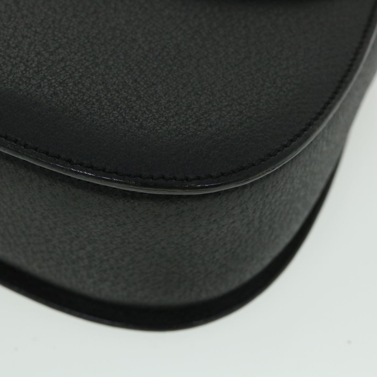 GUCCI Bamboo Hand Bag Leather Black 000 2113 0633 yk8763
