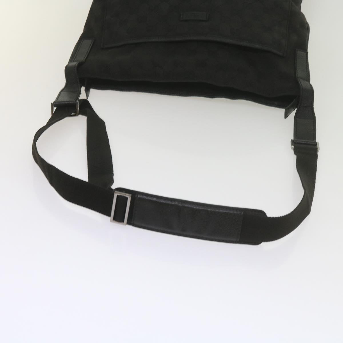 GUCCI GG Canvas Shoulder Bag Canvas patent 4Set Black Beige yk9745