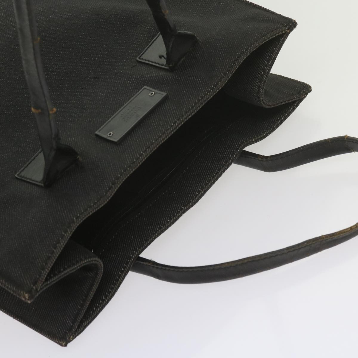 GUCCI GG Canvas Shoulder Bag Canvas patent 4Set Black Beige yk9745