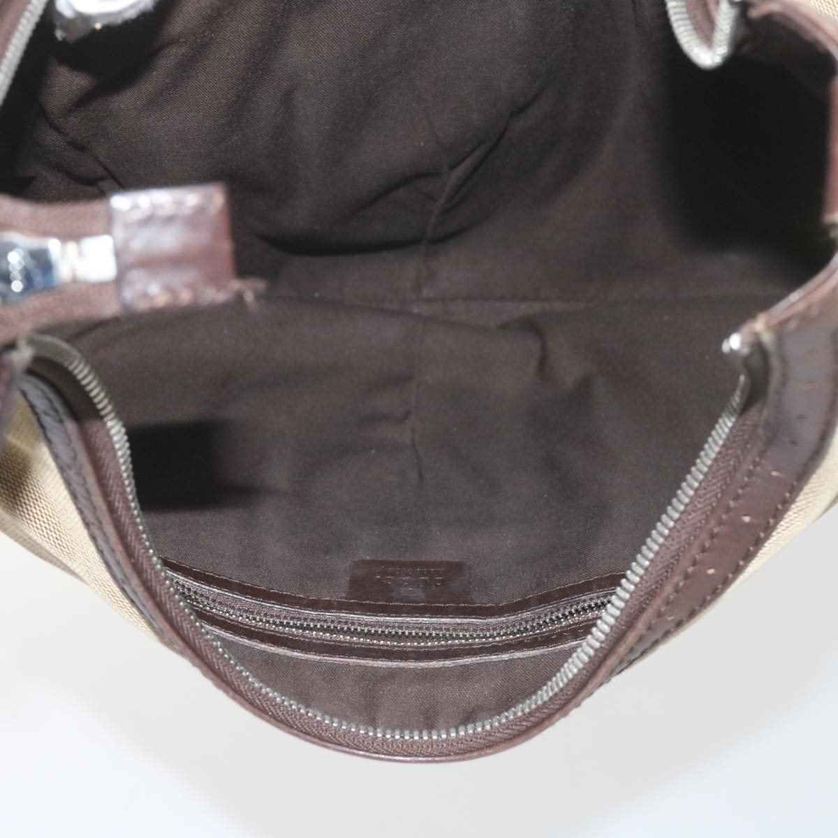 GUCCI GG Canvas Shoulder Bag Canvas patent 4Set Black Beige yk9745