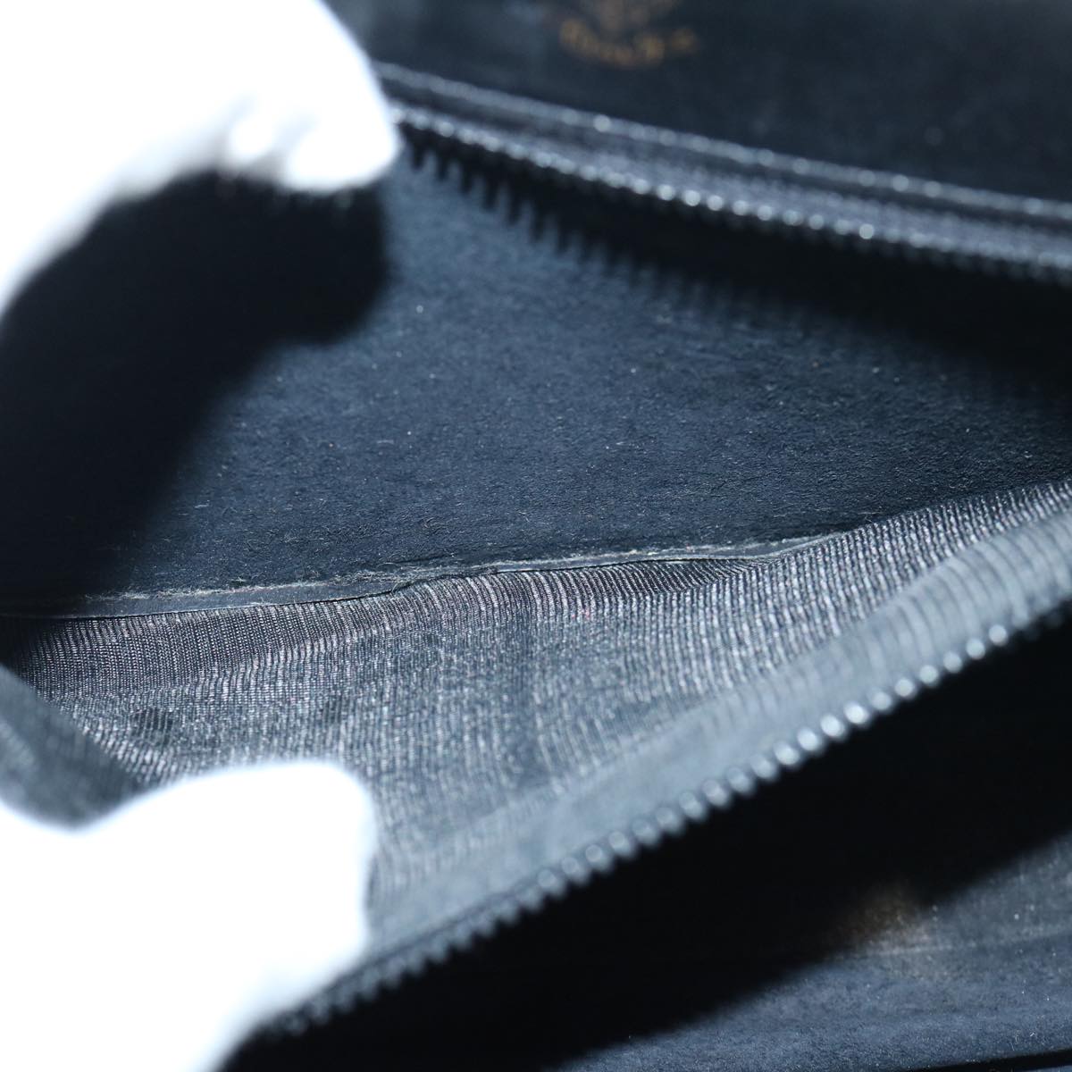 GUCCI Interlocking Shoulder Bag Leather Black yk9764