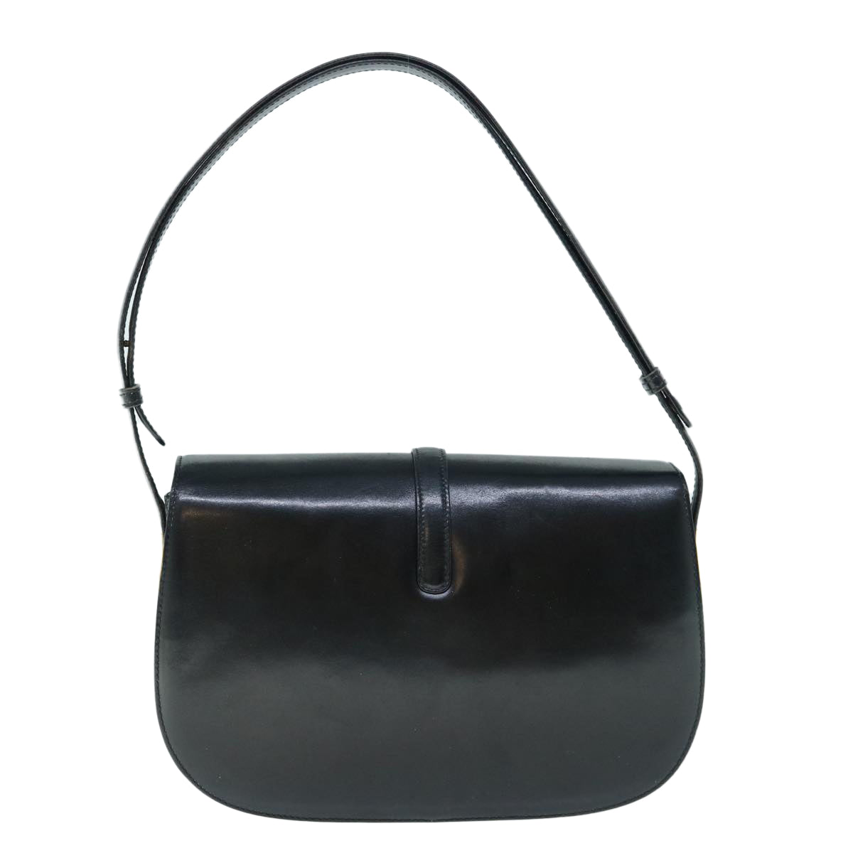 GUCCI Interlocking Shoulder Bag Leather Black yk9764