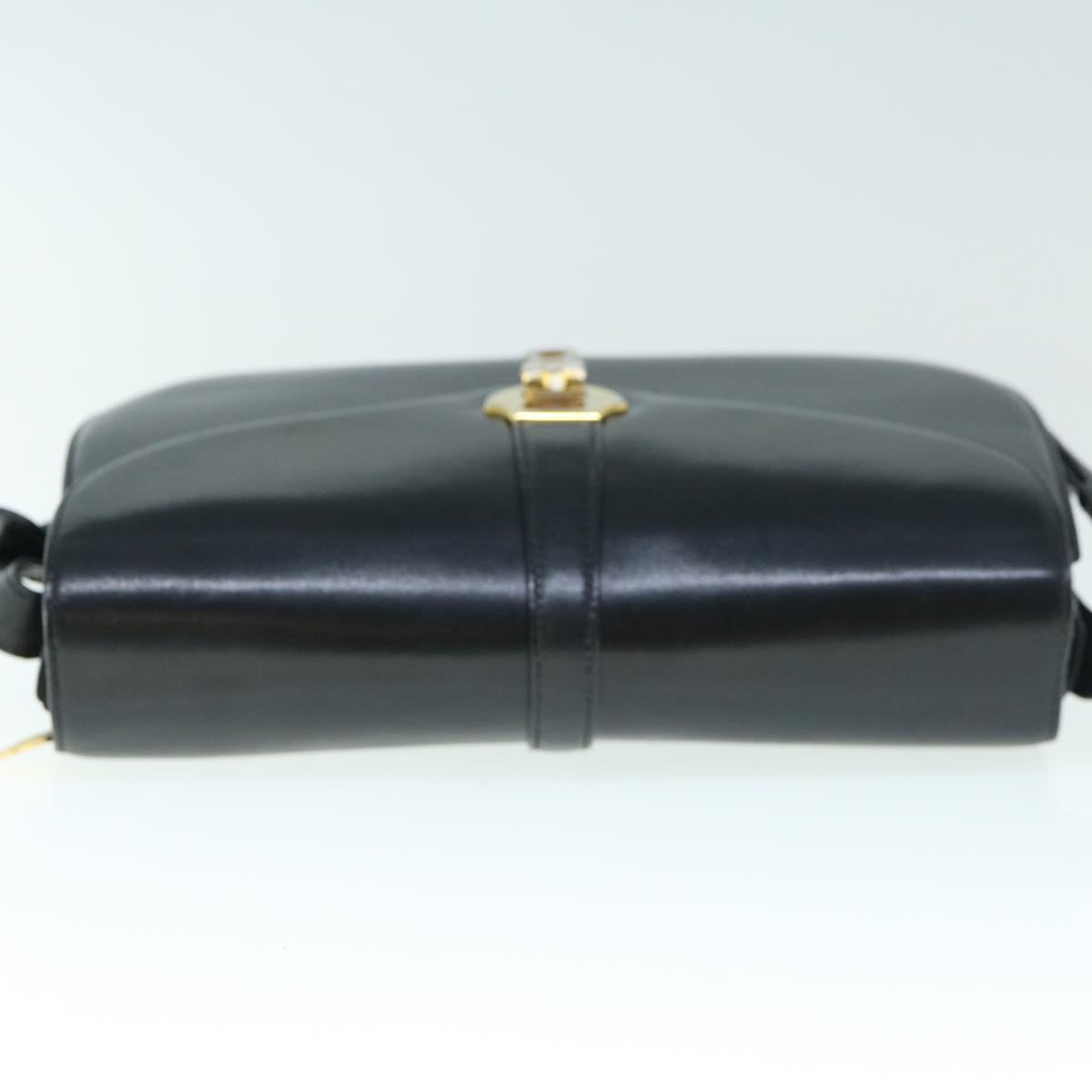 GUCCI Interlocking Shoulder Bag Leather Black yk9764