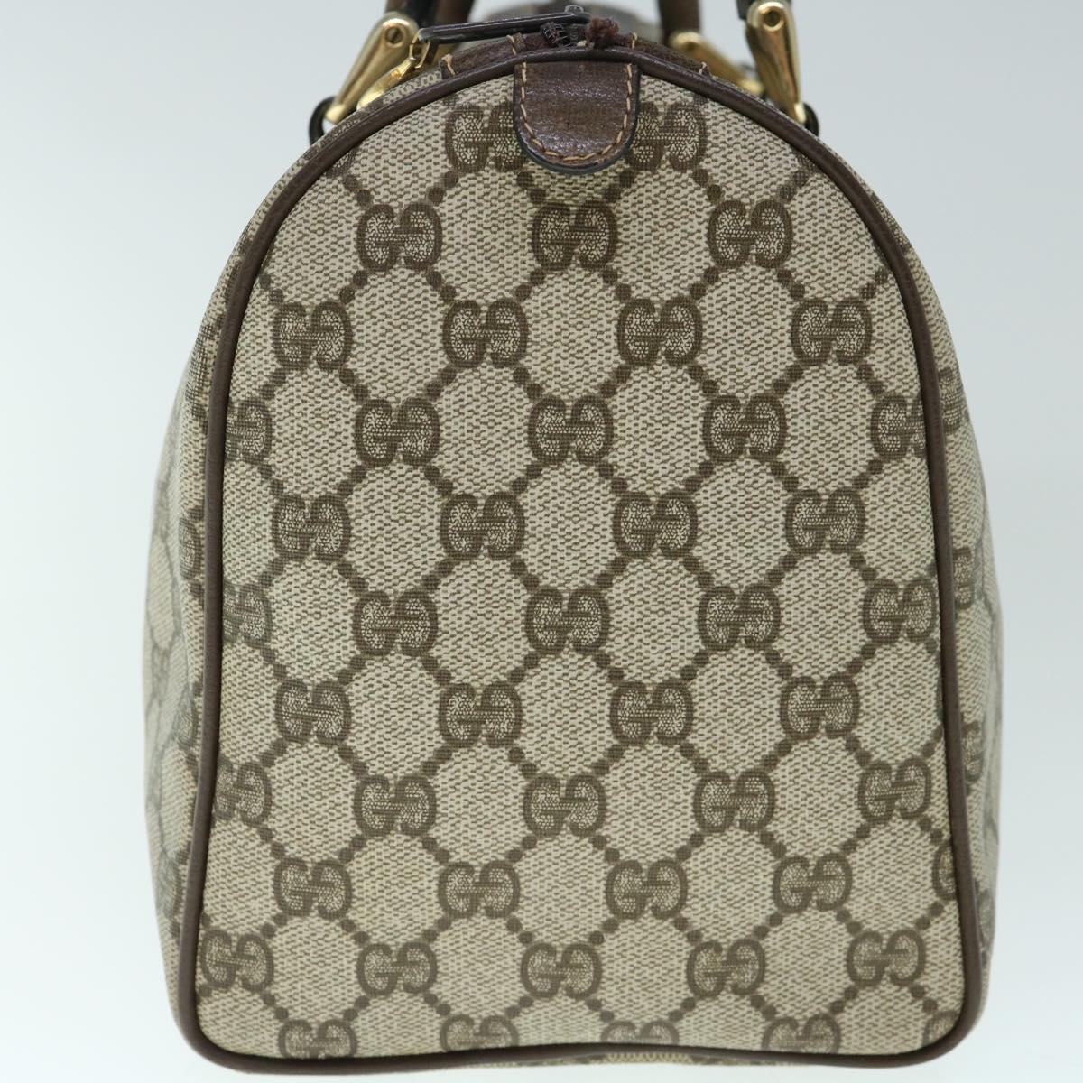 GUCCI GG Canvas Web Sherry Line Boston Bag PVC Beige Green Red yk9774