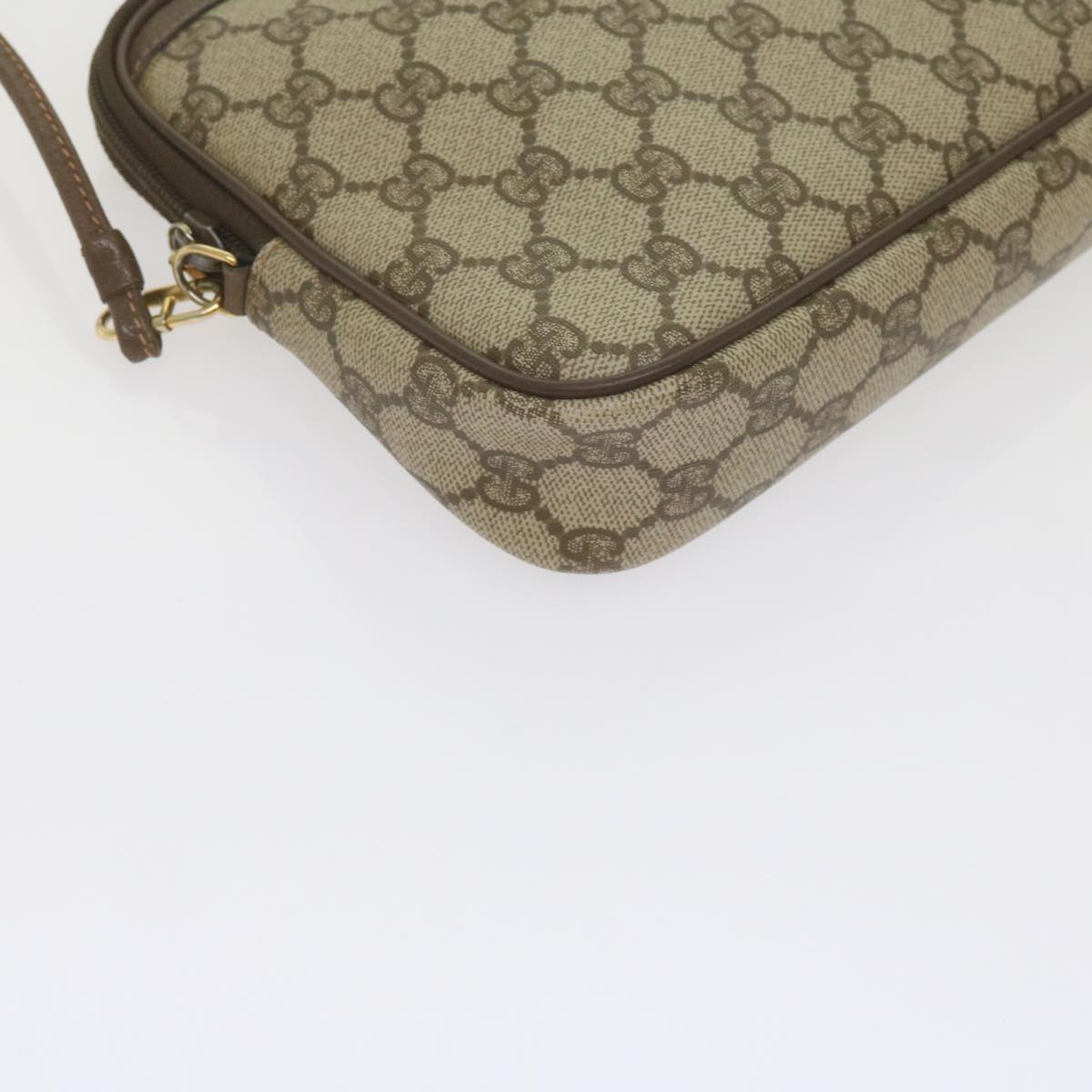 GUCCI GG Canvas Shoulder Bag PVC Beige yk9779