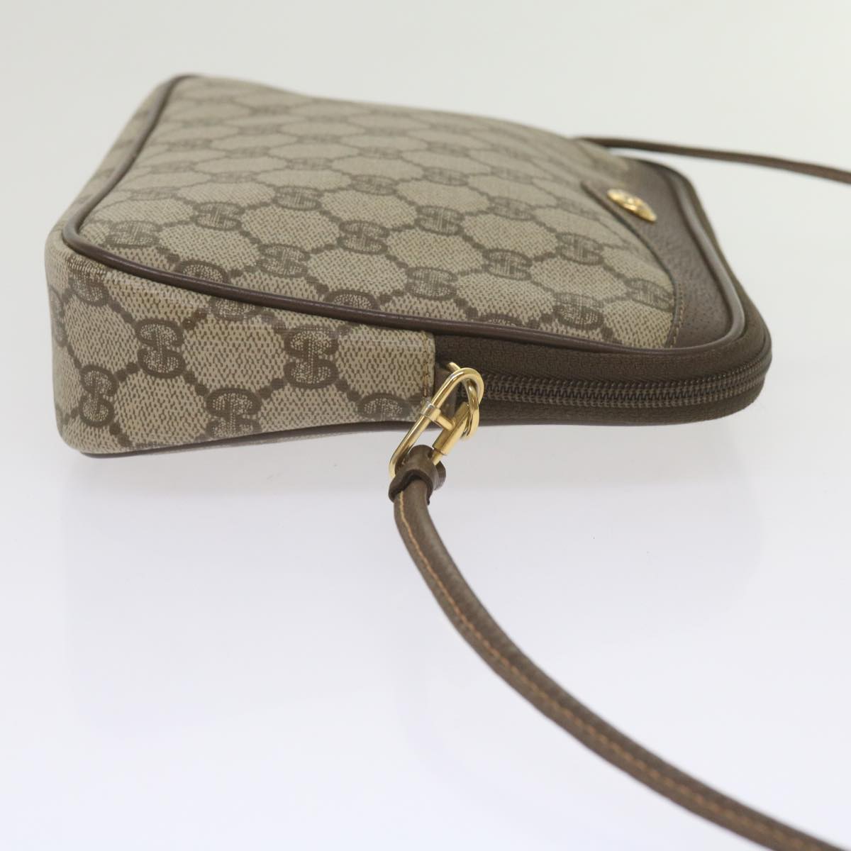 GUCCI GG Canvas Shoulder Bag PVC Beige yk9779