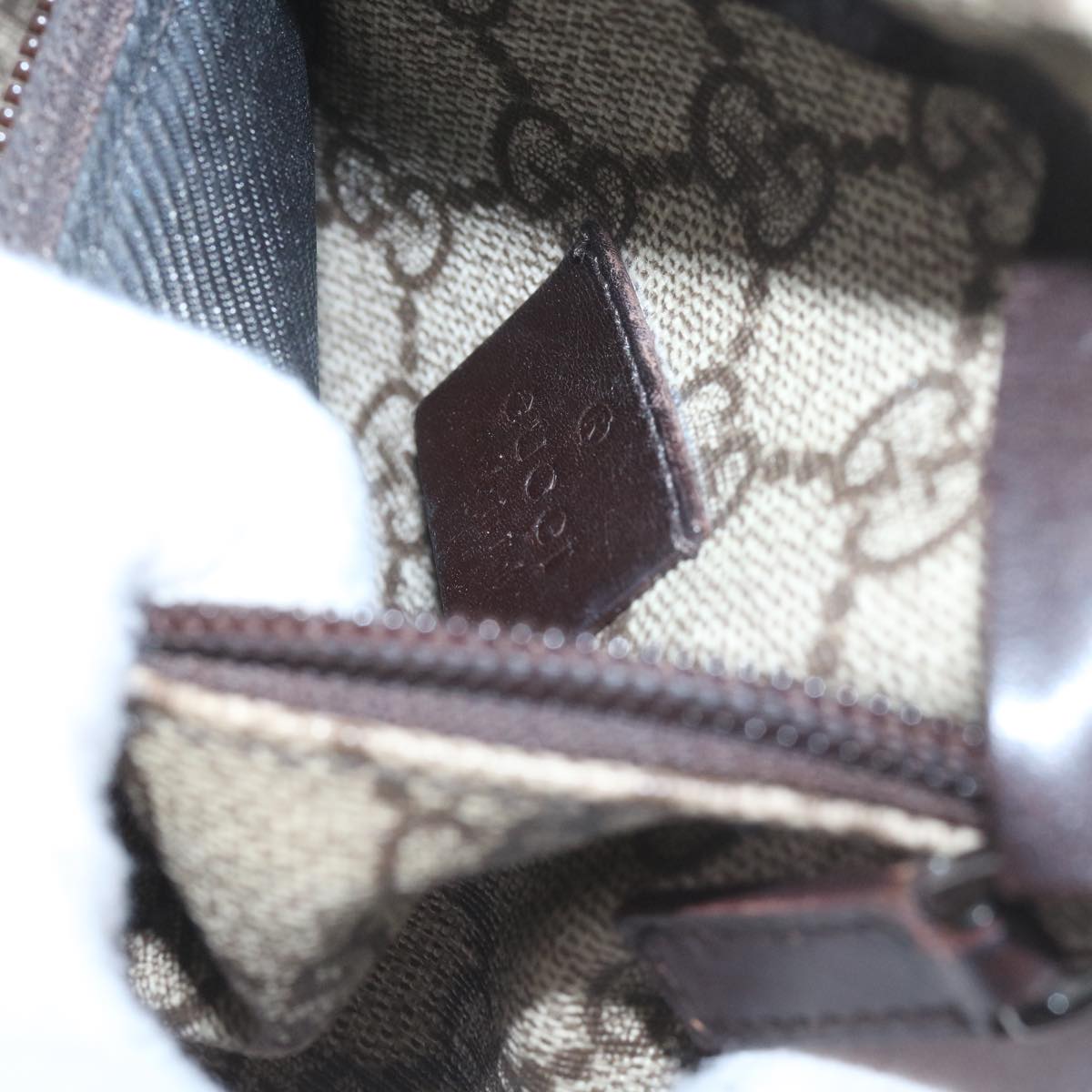 GUCCI GG Canvas Waist bag PVC Beige 28566 yk9788