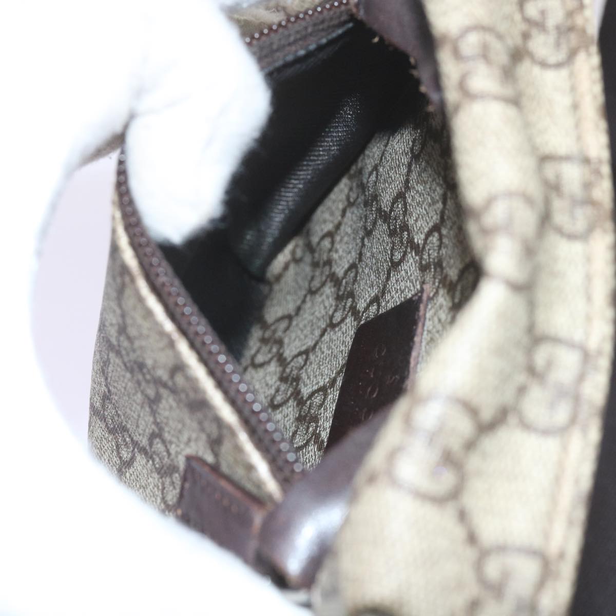 GUCCI GG Canvas Waist bag PVC Beige 28566 yk9788