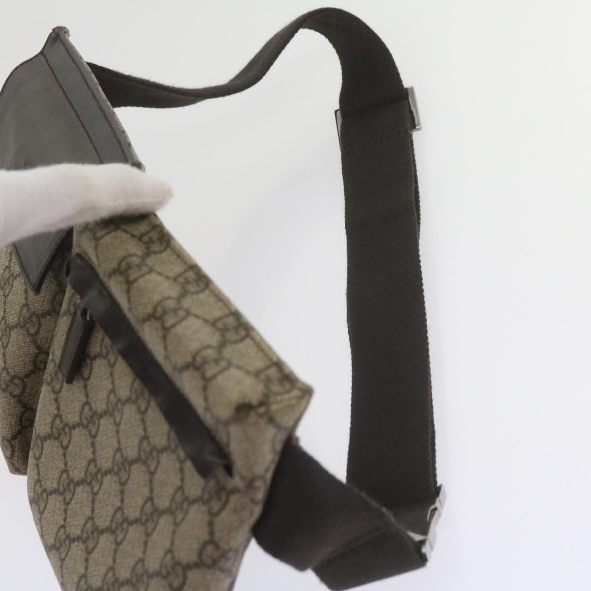 GUCCI GG Canvas Waist bag PVC Beige 28566 yk9788