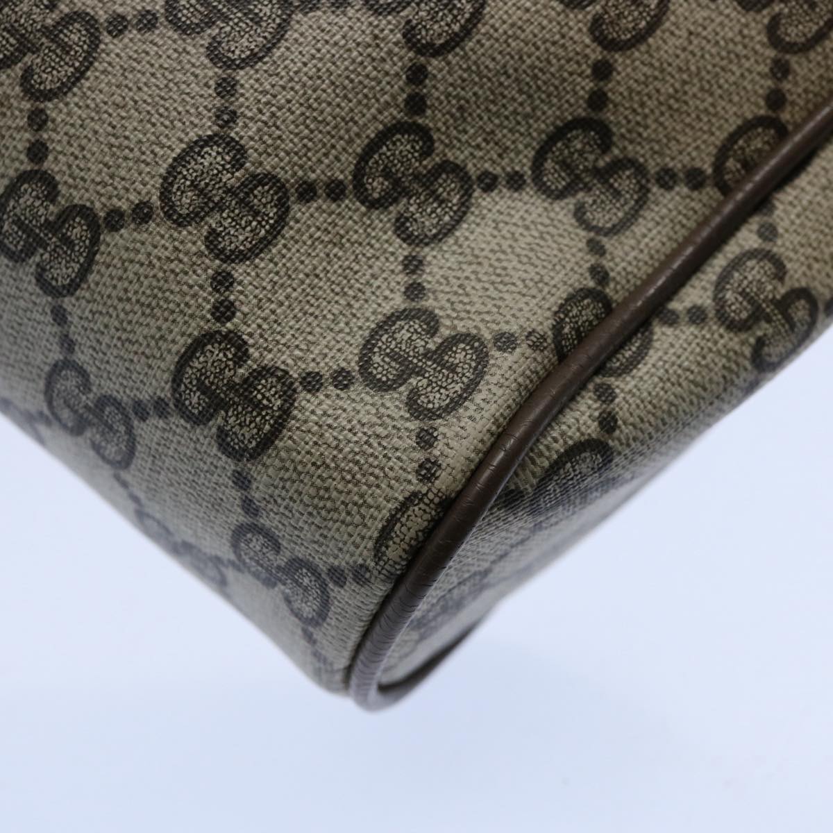 GUCCI GG Supreme Web Sherry Line Clutch Bag Beige Red Green yk9805