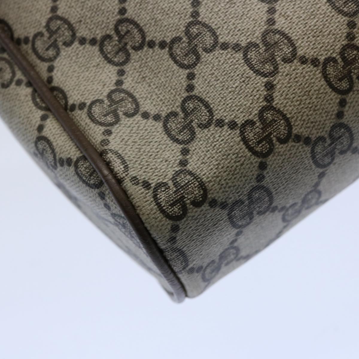 GUCCI GG Supreme Web Sherry Line Clutch Bag Beige Red Green yk9805