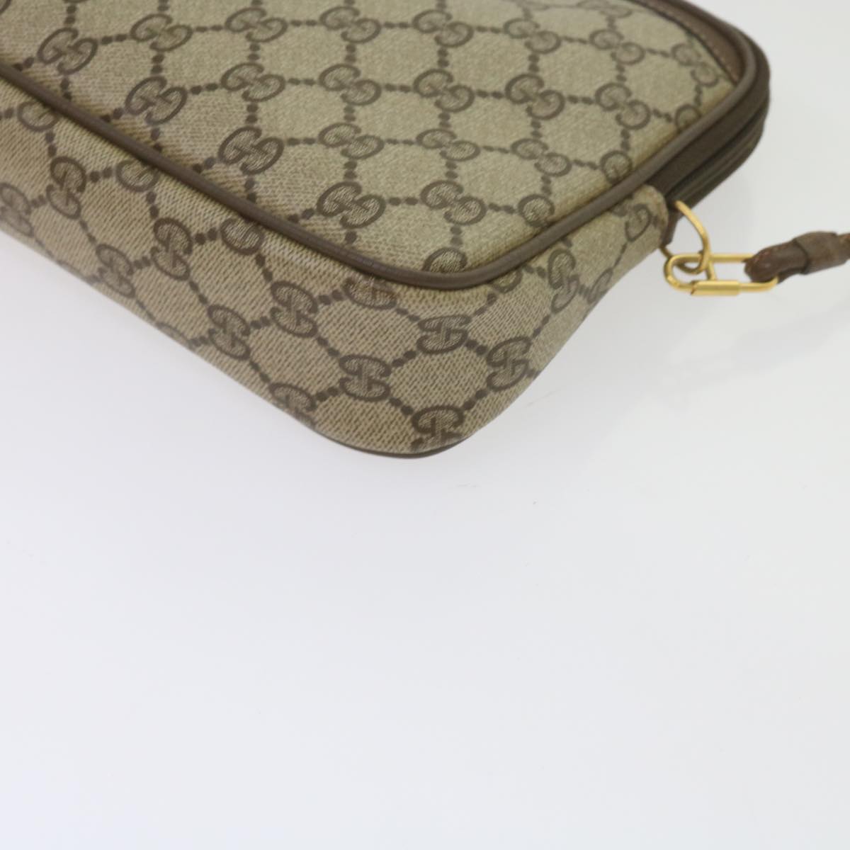 GUCCI GG Canvas Shoulder Bag PVC Beige yk9820