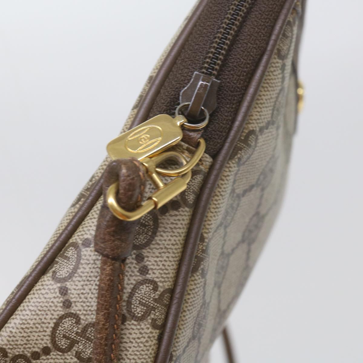 GUCCI GG Canvas Shoulder Bag PVC Beige yk9820