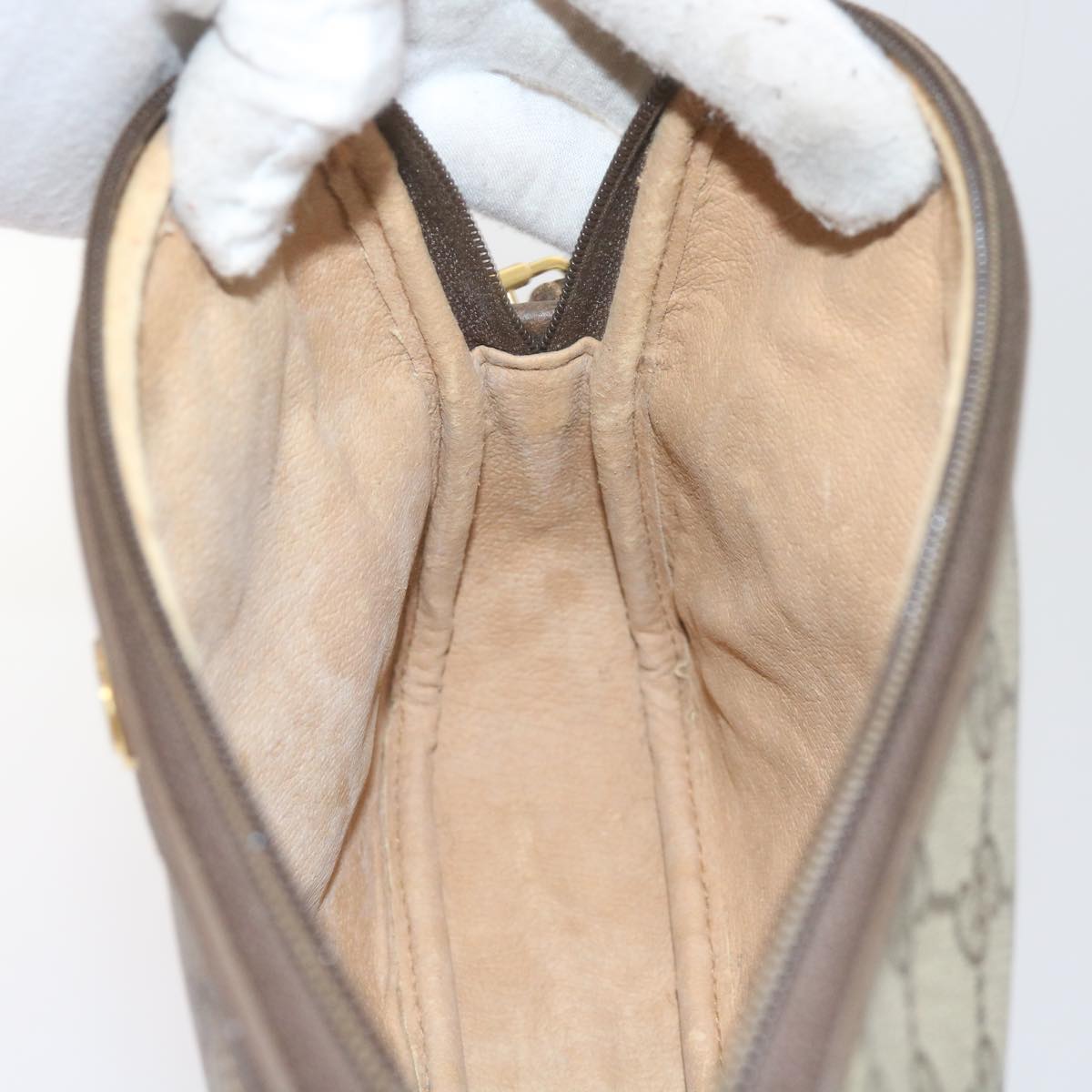 GUCCI GG Canvas Shoulder Bag PVC Beige yk9820
