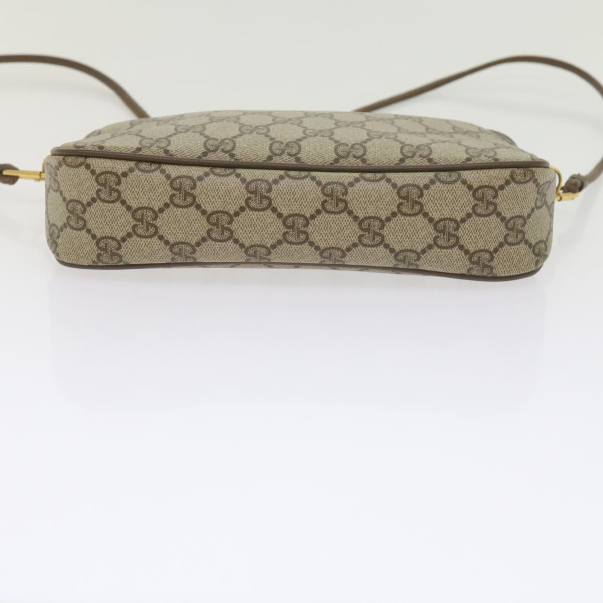 GUCCI GG Canvas Shoulder Bag PVC Beige yk9820