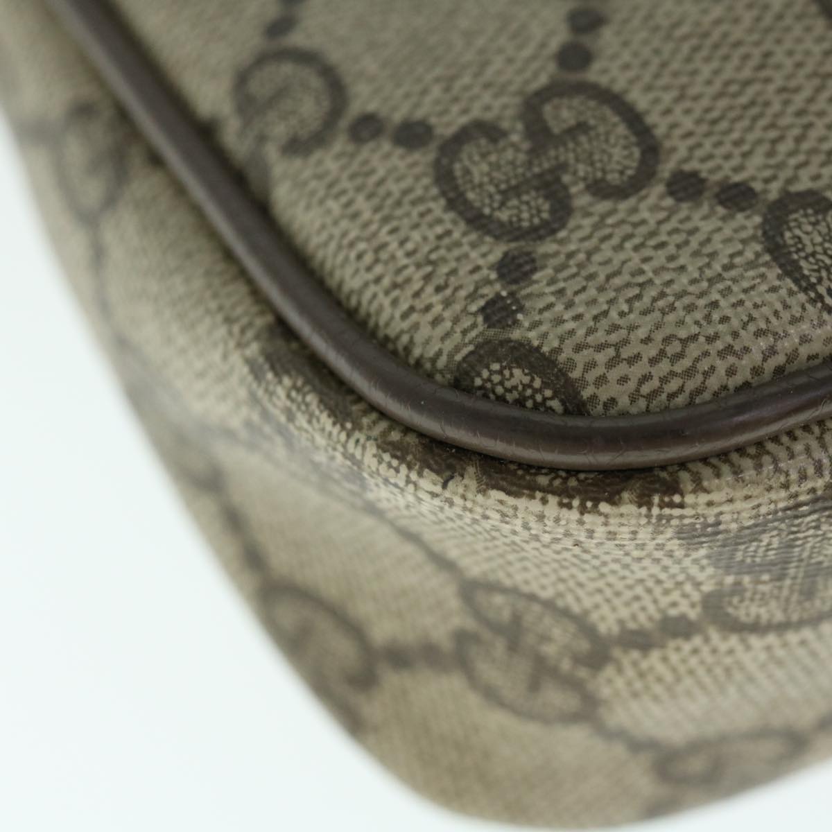 GUCCI GG Canvas Shoulder Bag PVC Beige yk9829