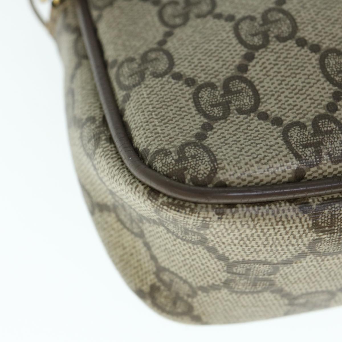 GUCCI GG Canvas Shoulder Bag PVC Beige yk9829