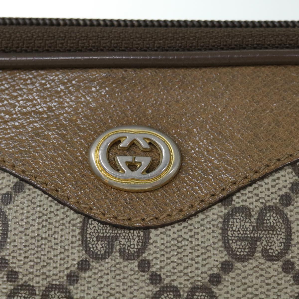 GUCCI GG Canvas Shoulder Bag PVC Beige yk9829